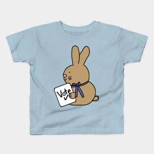 Cute Bunny Rabbit with Vote Sign Kids T-Shirt